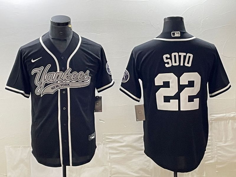 Men New York Yankees #22 Soto Blue Nike Game MLB Jersey style 3->new york yankees->MLB Jersey